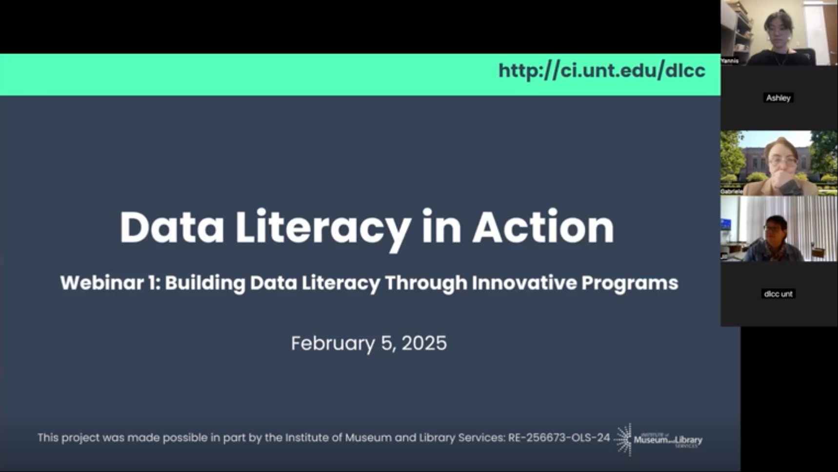Webinar 1: Building Data Literacy Through Innovative Programs